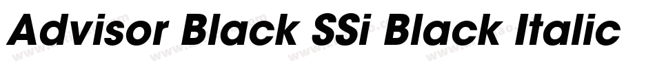 Advisor Black SSi Black Italic字体转换